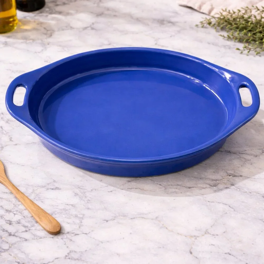 Corning Sapphire Creations 12-oz BLUE Stoneware AUGRATIN‎ Dish Discontinued Rare